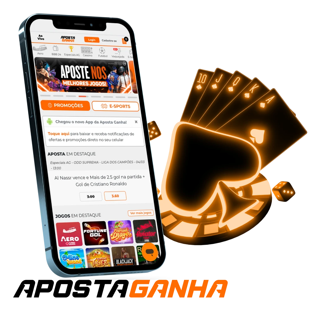 Existe uma aplicação móvel para o casino online Aposta Ganha para telemóveis Android e iOS.