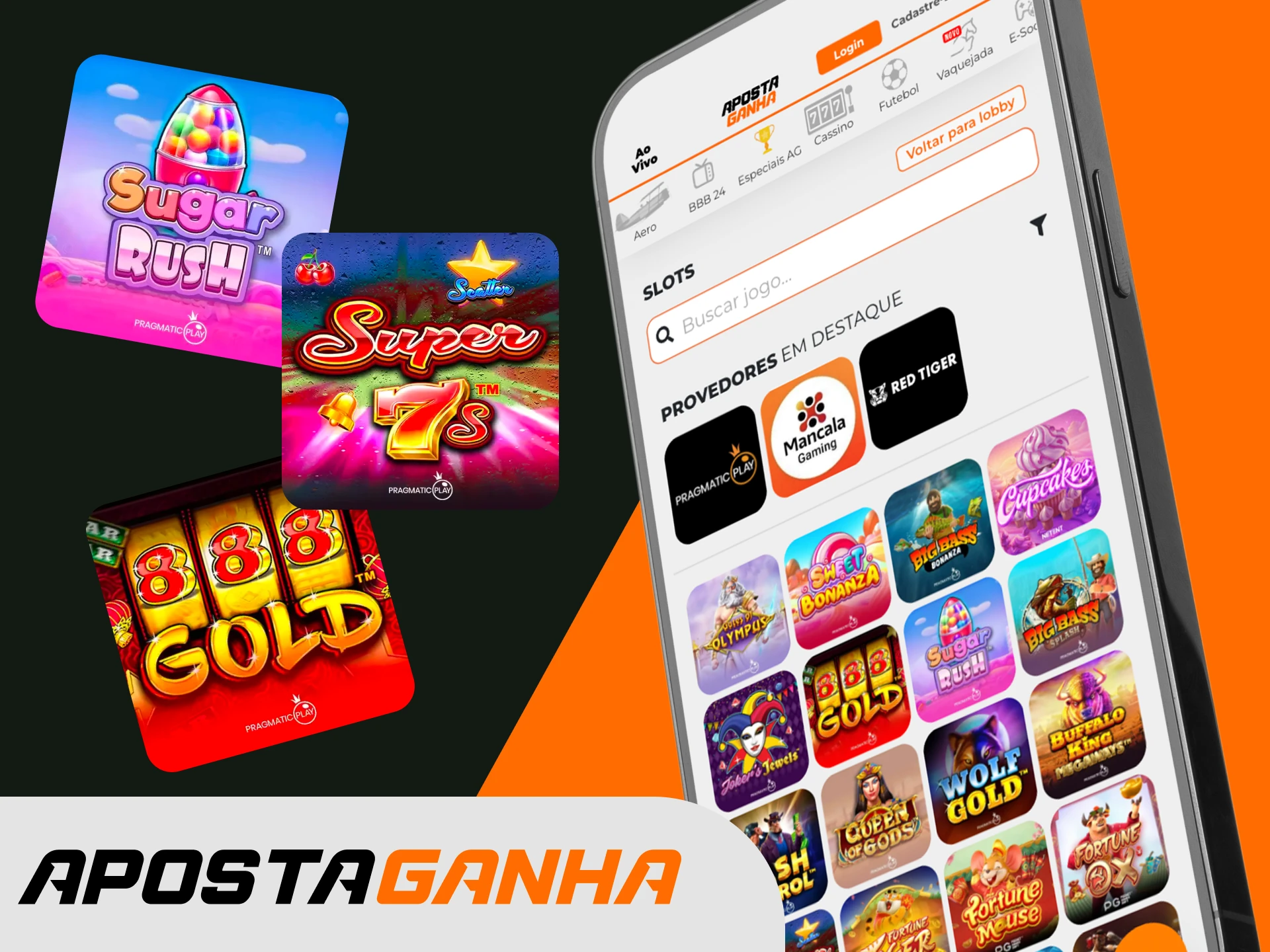 Existem jogos de slots no casino online Aposta Ganha.