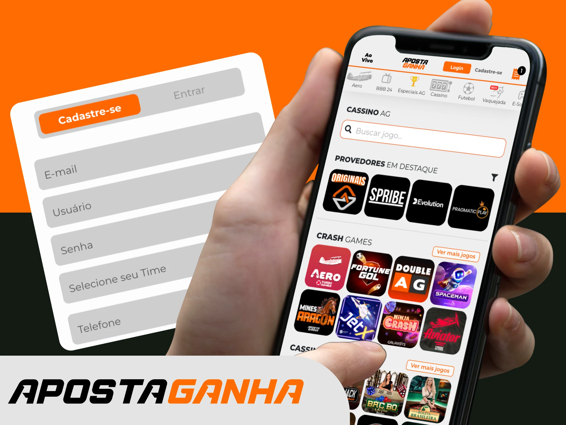 É necessário baixar o aplicativo móvel do cassino online Aposta Ganha para jogar no seu celular.