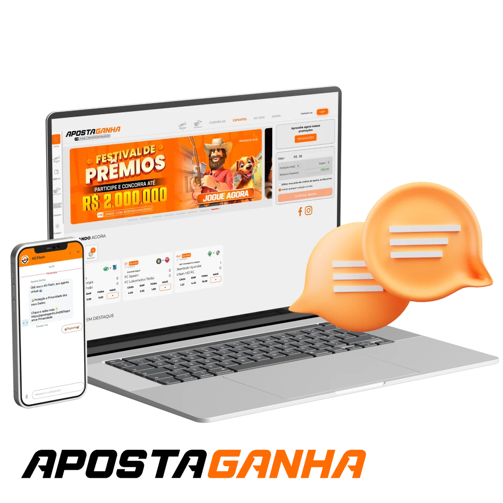 Que contactos tem o casino online Aposta Ganha.