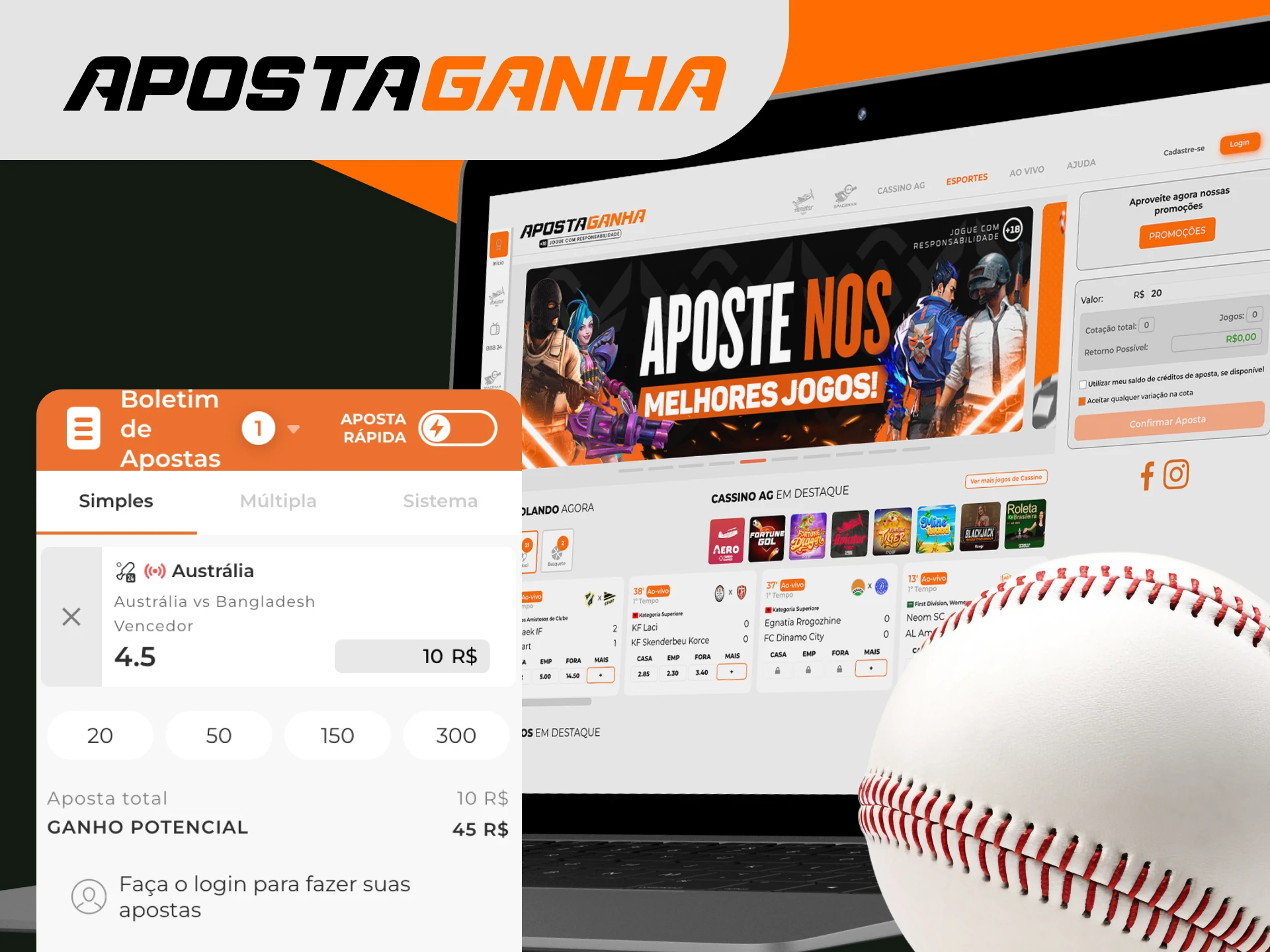 Instruções para jogadores sobre como apostar no críquete no casino online Aposta Ganha.