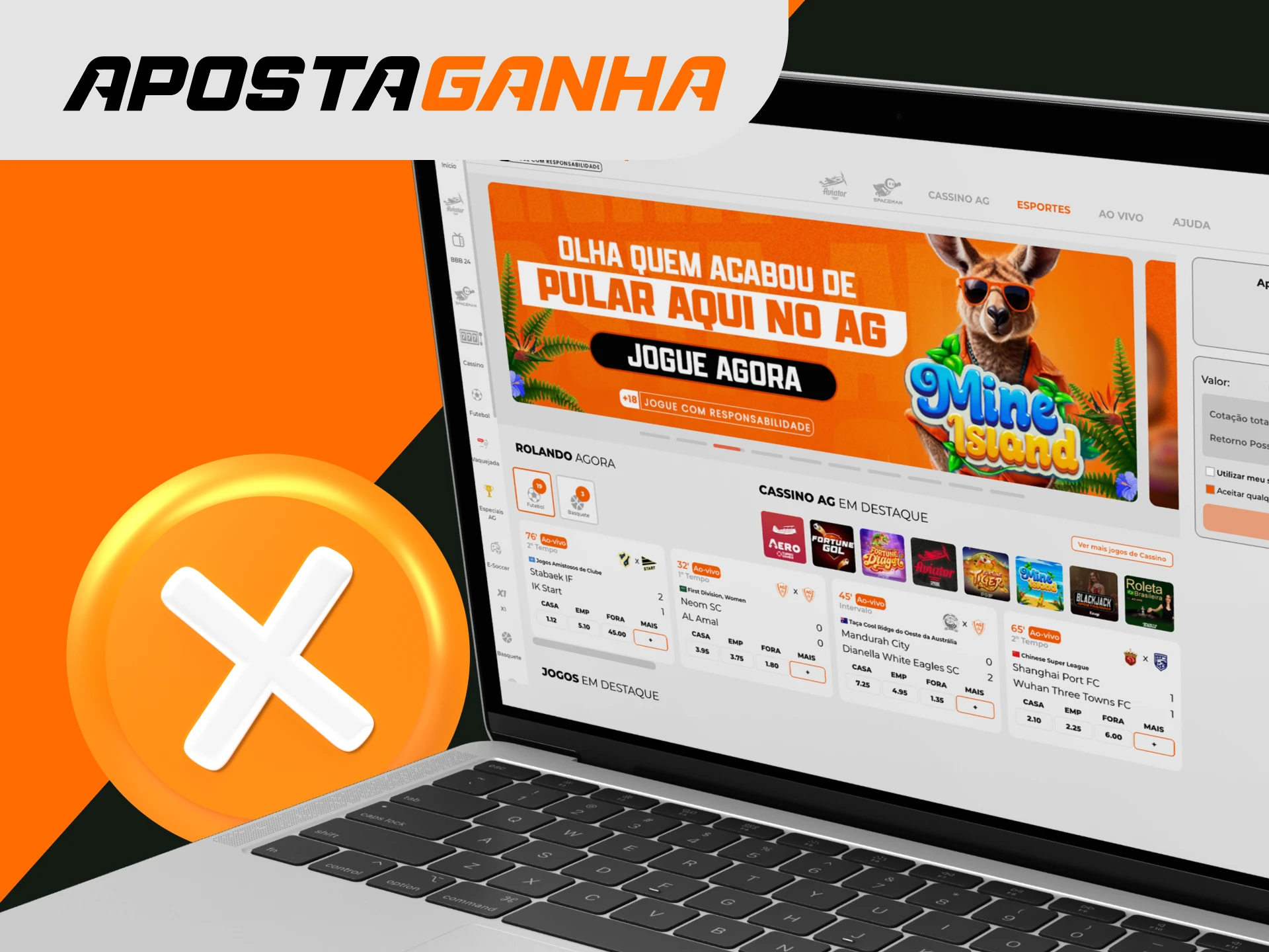Quais territórios não funcionam com a licença do casino online Aposta Ganha.