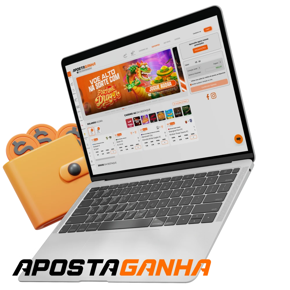 Como depositar e levantar fundos no casino online Aposta Ganha.