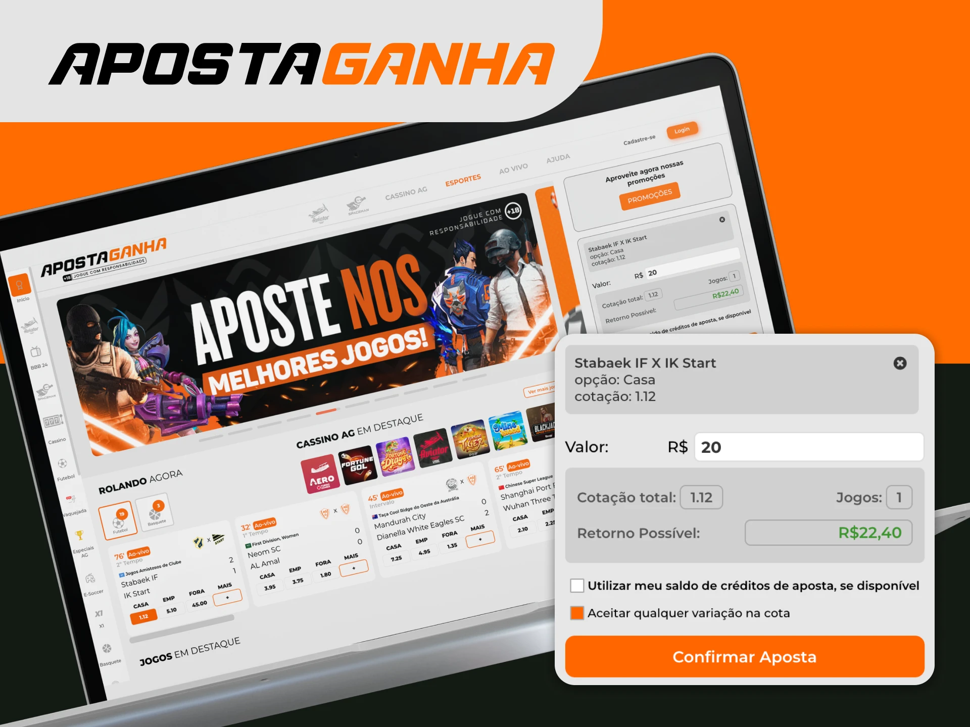 Instruções sobre como os jogadores podem fazer apostas no site do casino online Aposta Ganha.