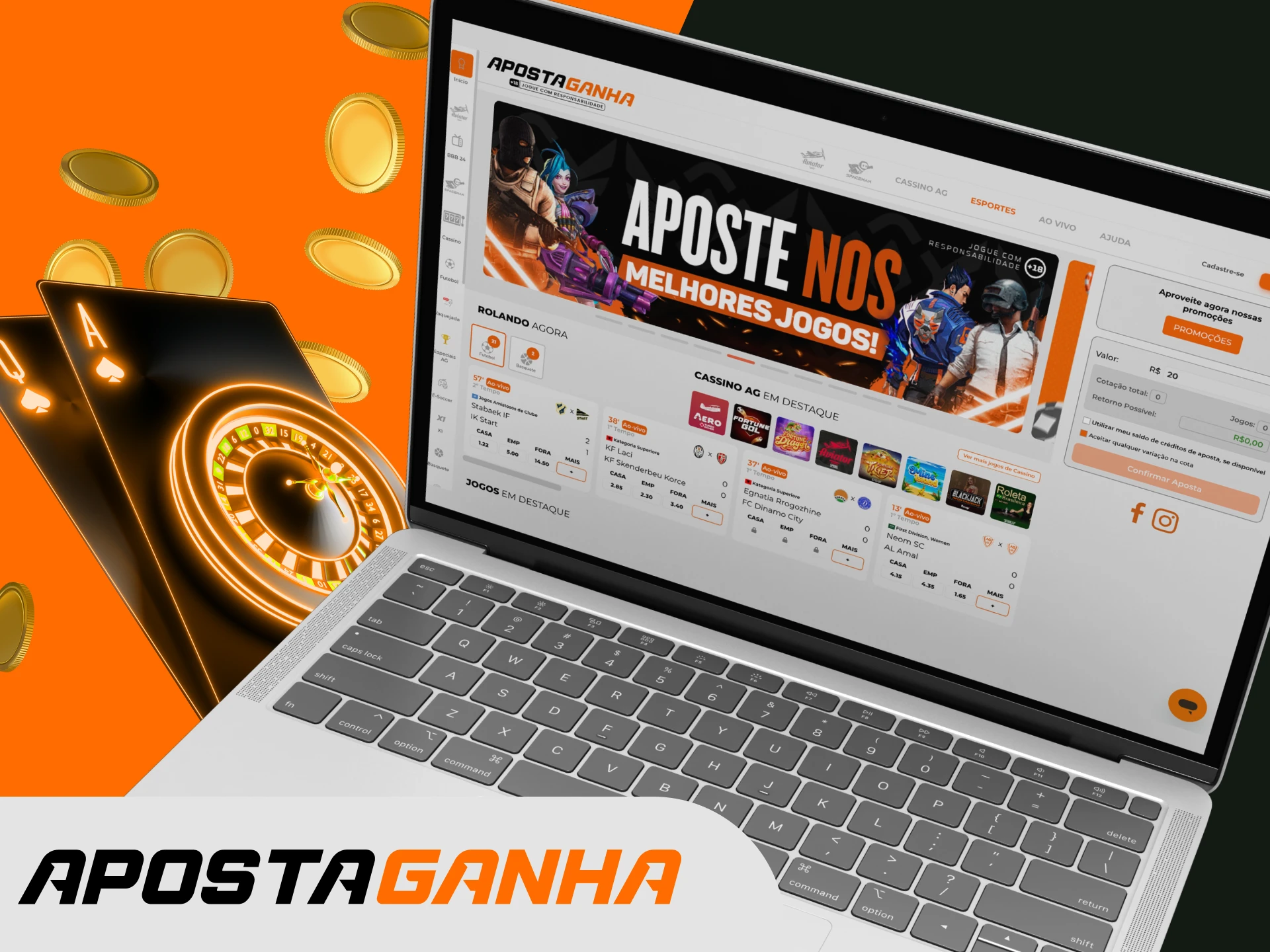 Posso apostar em desporto e jogar jogos de casino no site de casino online Aposta Ganha.