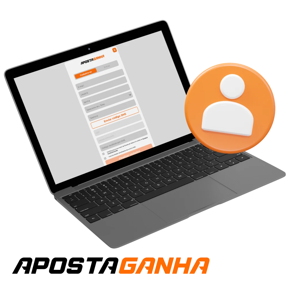 Como criar uma nova conta no site do casino online Aposta Ganha.