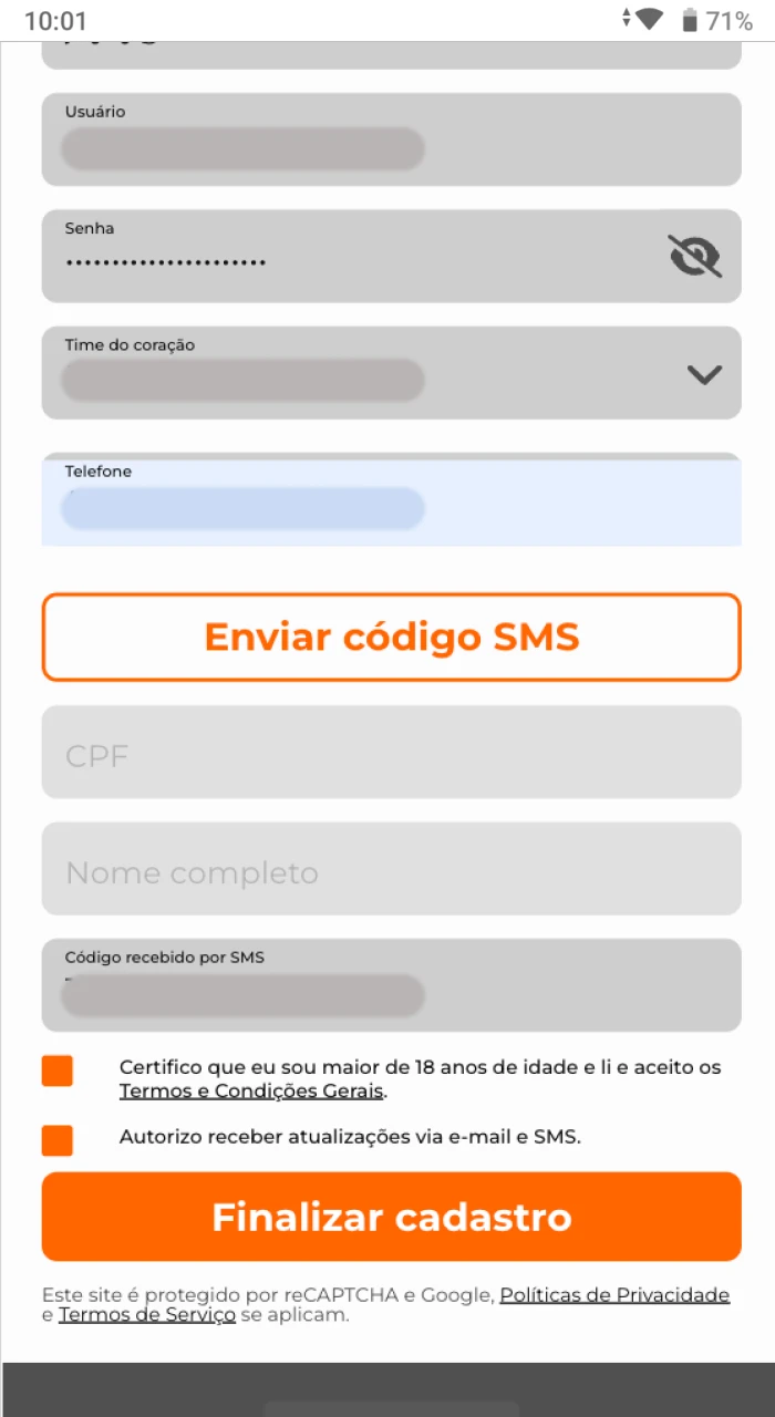 Como completar o registo no casino online Aposta Ganha.