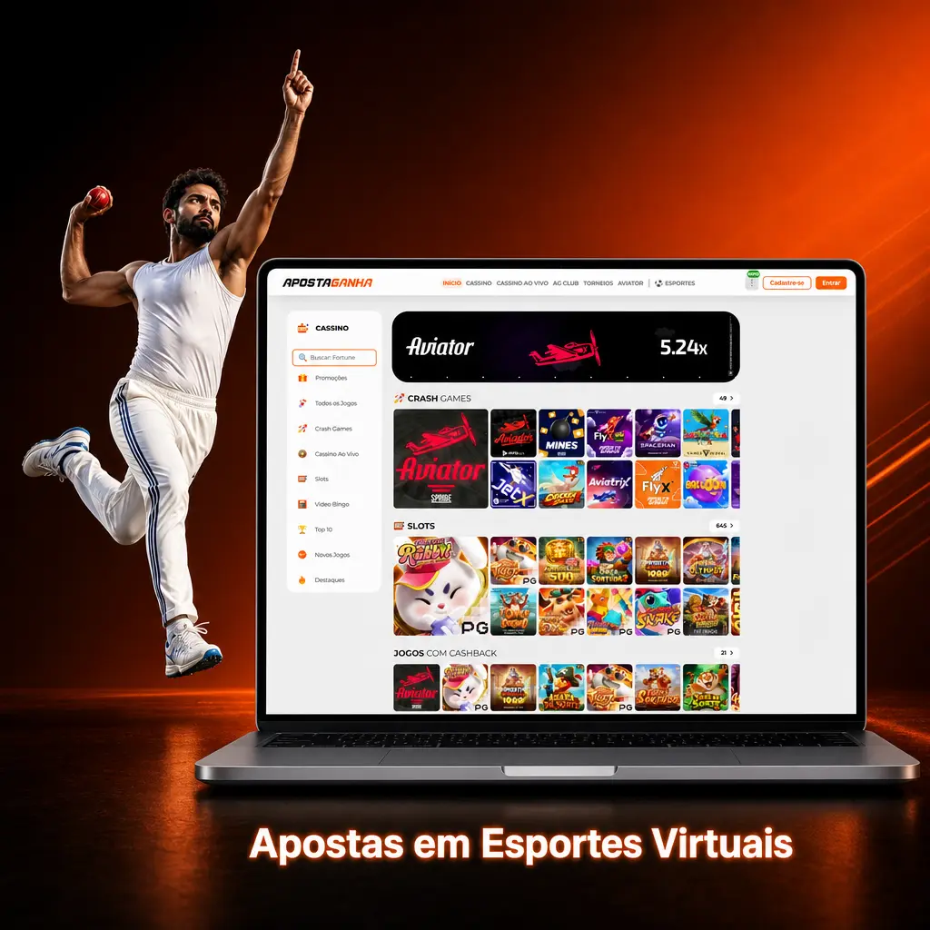 Tela de apostas em esportes virtuais com futebol, corridas de cavalos, cães e ciclismo simulados por computador