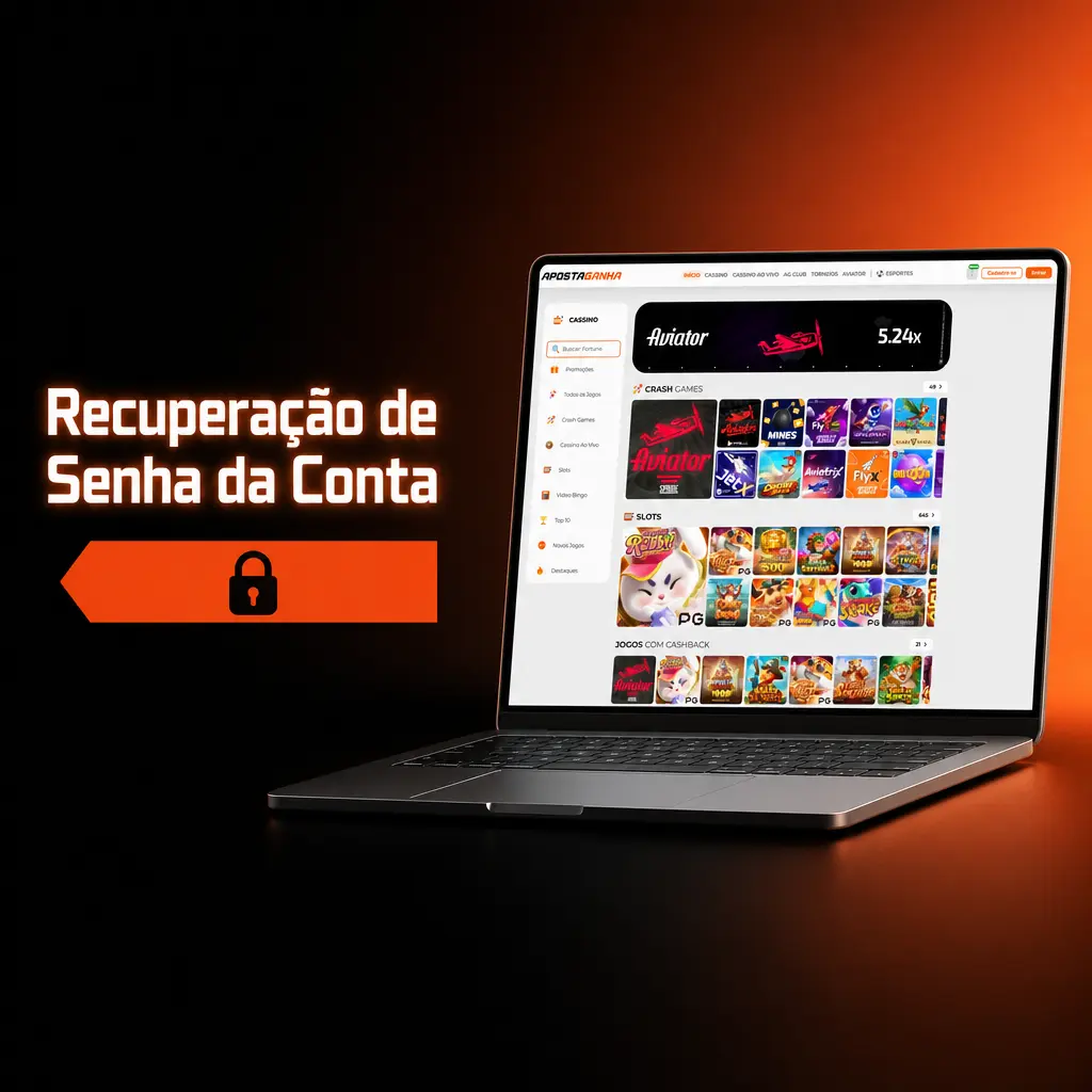 Passo a passo para recuperação de senha na Aposta Ganha via e-mail ou SMS com segurança