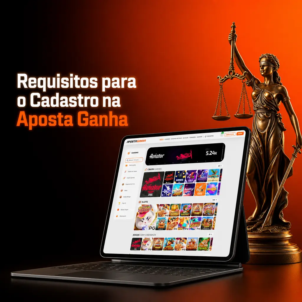 Requisitos para cadastro na Aposta Ganha: idade mínima 18 anos, CPF válido, residente no Brasil e dados verídicos